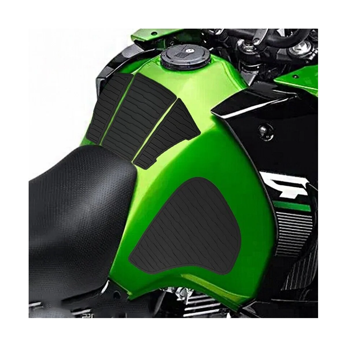 Нескользящие боковые наклейки на топливный бак мотоцикла, резиновая наклейка для Kawasaki KLR 650 KLR650 2017 2018-