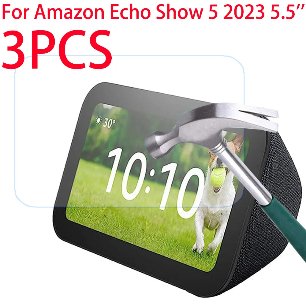 3 Шт. Защитная пленка из закаленного стекла высокой четкости с защитой от царапин для 3-го 5,5-дюймового планшета Amazon Echo Show 5 2023