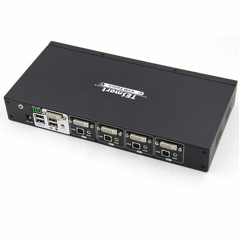 KVM-коммутатор TESmart 4 в 1 выход DVI порт USB 2.0 DVI-D 4K30HZ KVM-переключатели