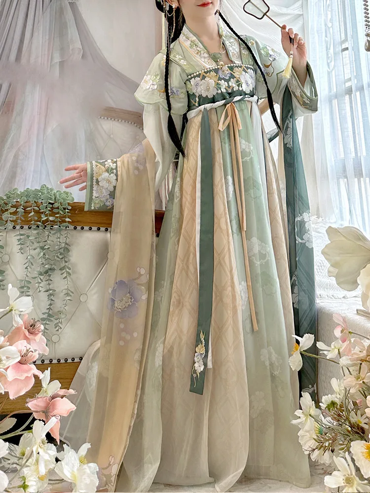 2023 Китайский Традиционный Костюм Ханьфу Косплей Костюм Древней Династии Хань Женское Платье Для Сценического Представления Комплект Одежды Для Китайских Народных Танцев