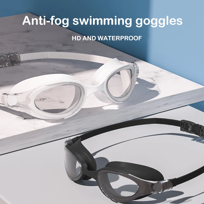 Очки для плавания для взрослых, защищающие от ультрафиолета, Водонепроницаемые, противотуманные, с гальваническим покрытием, Регулируемые очки для плавания в бассейне, для женщин