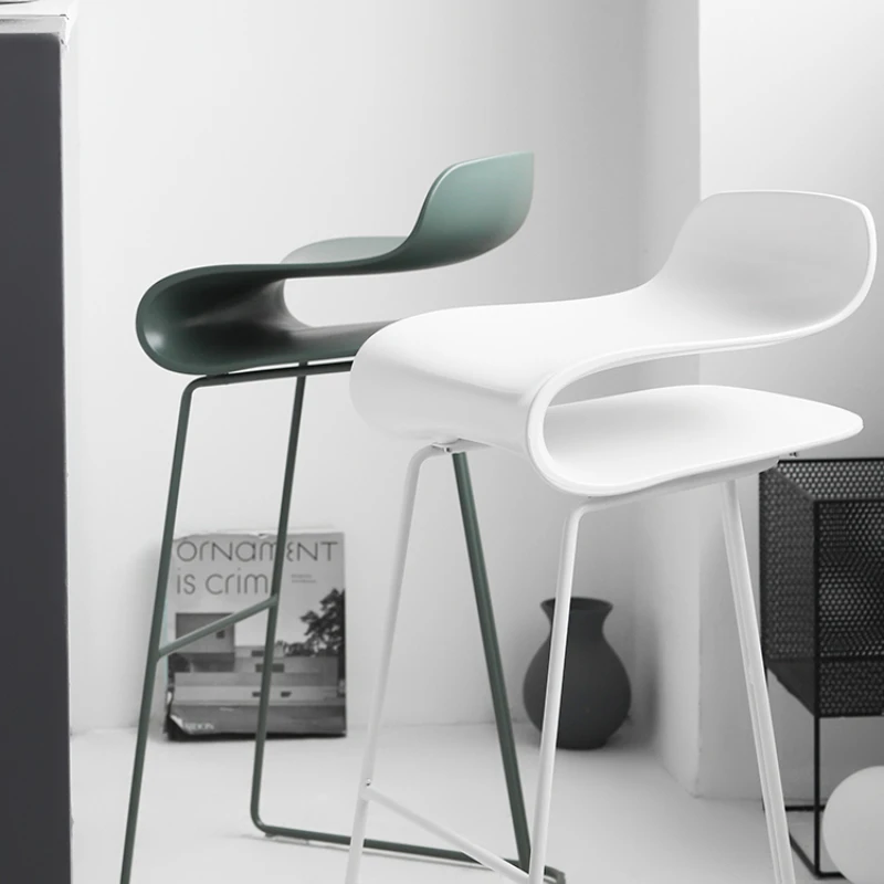 Минималистичная кухня, барные стулья, Скандинавские обеденные стулья, Роскошные креативные дизайнерские барные стулья S-образной формы, мебель для домашнего бара в гостиной