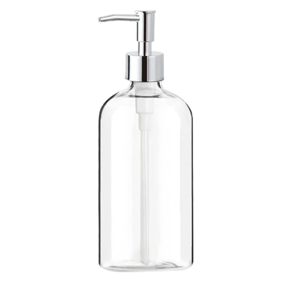 Дозатор мыла из прозрачного стекла с насосом, дозатор жидкого мыла для рук многоразового использования на 16 унций для ванной комнаты и кухни