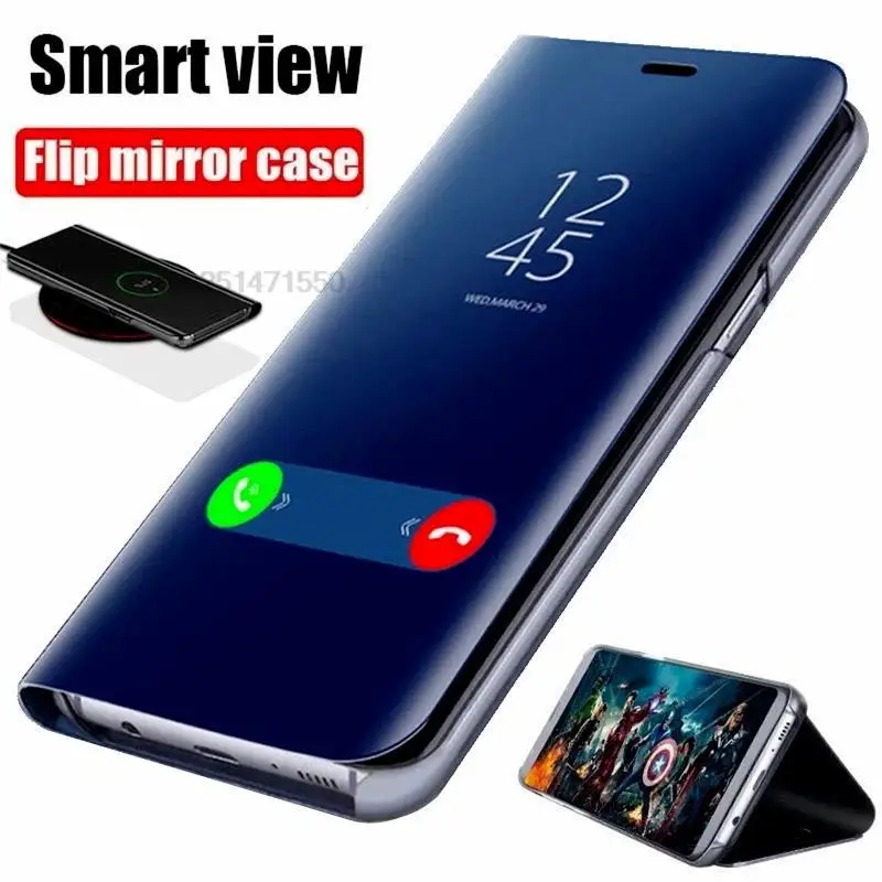 Для OnePlus 10T Case Роскошное Умное Зеркало С Магнитной Откидной Подставкой Кожаный Чехол Для Телефона OnePlus10T 10 T T10 6.7 5G Задняя Крышка