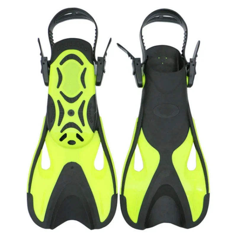 Взрослый размер 2 37-45 регулируемые открытые короткие ласты, обувь для тренировок по плаванию с открытым каблуком