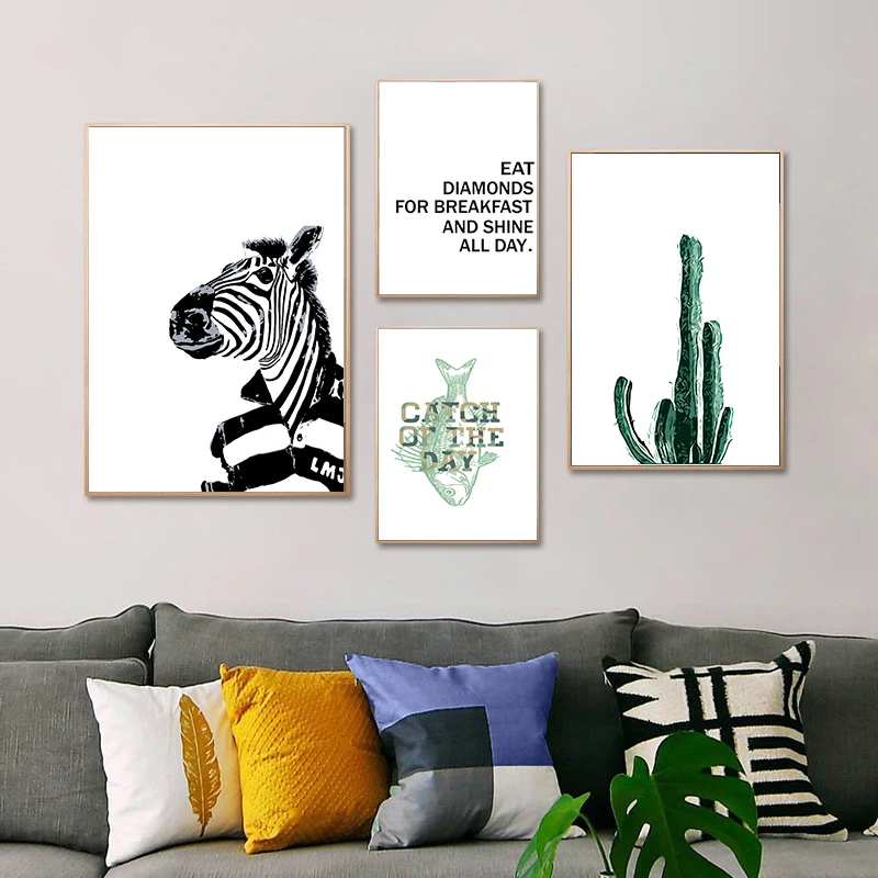 Современный минималистичный плакат с сочетанием английских букв в виде животного, креативный художественный фон, настенная декоративная роспись.