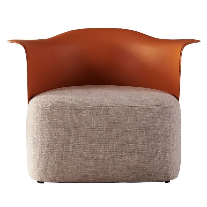 Легкое роскошное Одноместное кресло-диван из натуральной кожи в минималистском стиле, Итальянское кресло, Дизайнерское кресло для отдыха в гостиной