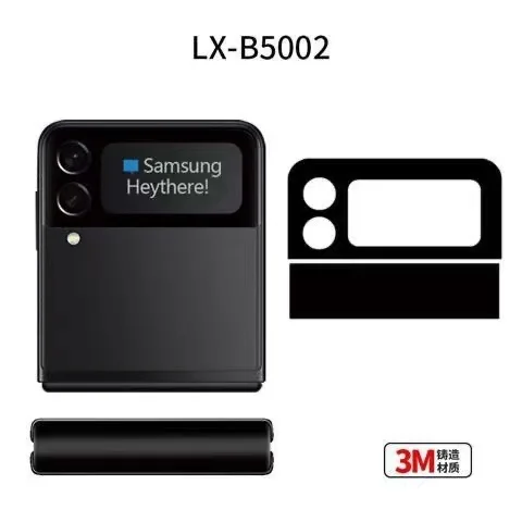 Однотонная Рамка Пленка + Наклейка Камеры Для Samsung Galaxy Z Flip 3 4 Flip4 Z Flip3 Протектор Боковые Пограничные Наклейки
