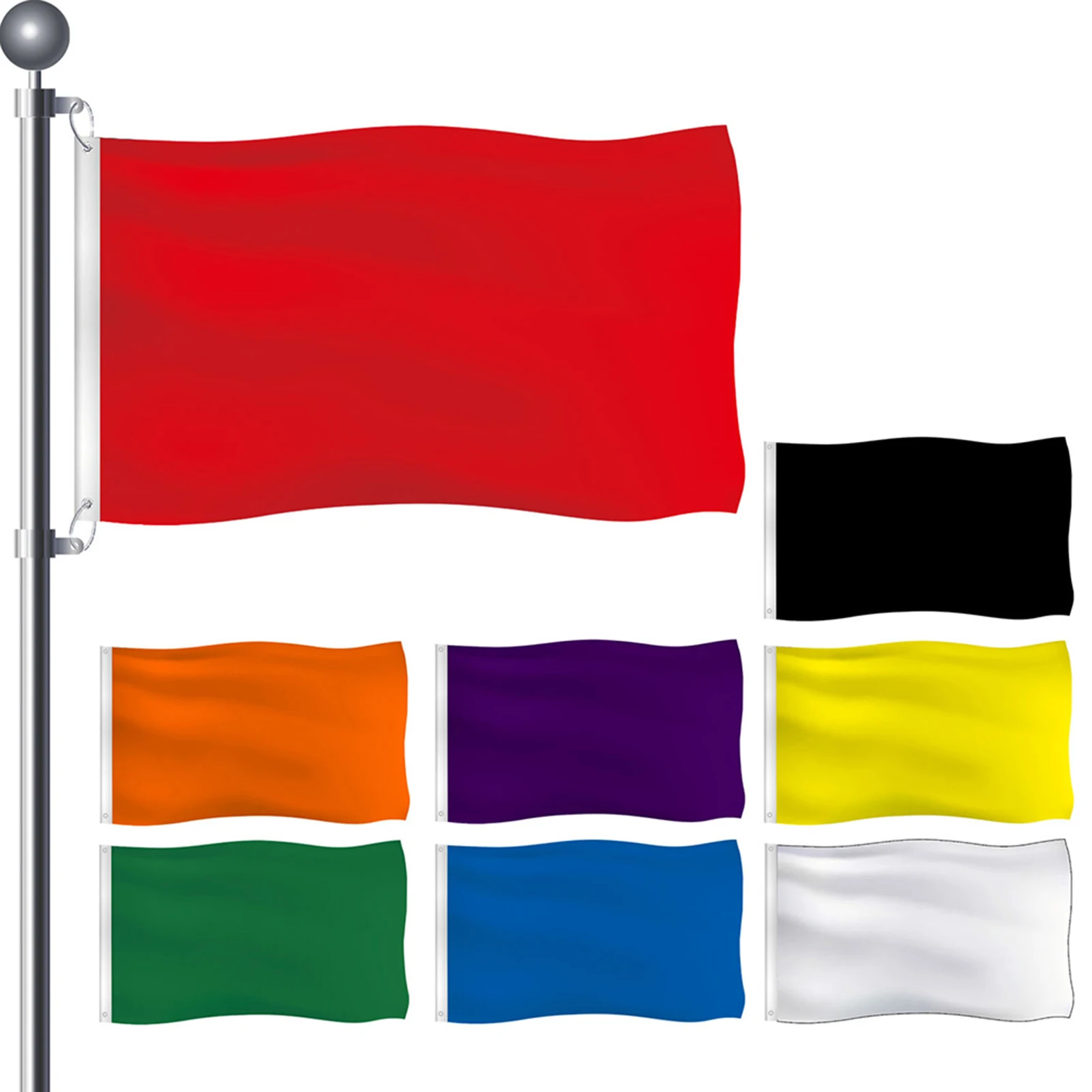 Флаг из полиэфирной ткани яркого цвета, защищающий от выцветания, обработанный для защиты от выцветания
