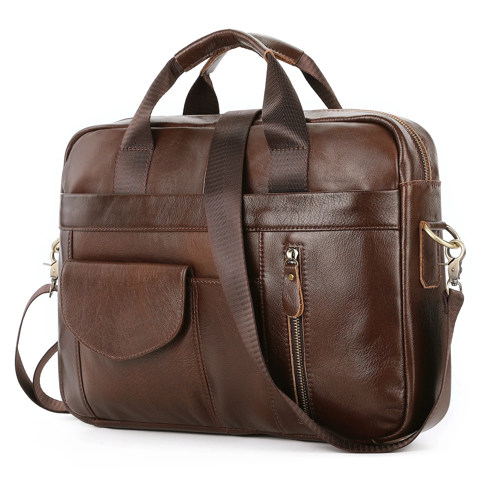 Большая мужская сумка, Мужской портфель из натуральной Кожи для 15,6-дюймового ноутбука, Мужская Кожаная сумка-мессенджер, Бизнес-портфель для документов формата А4