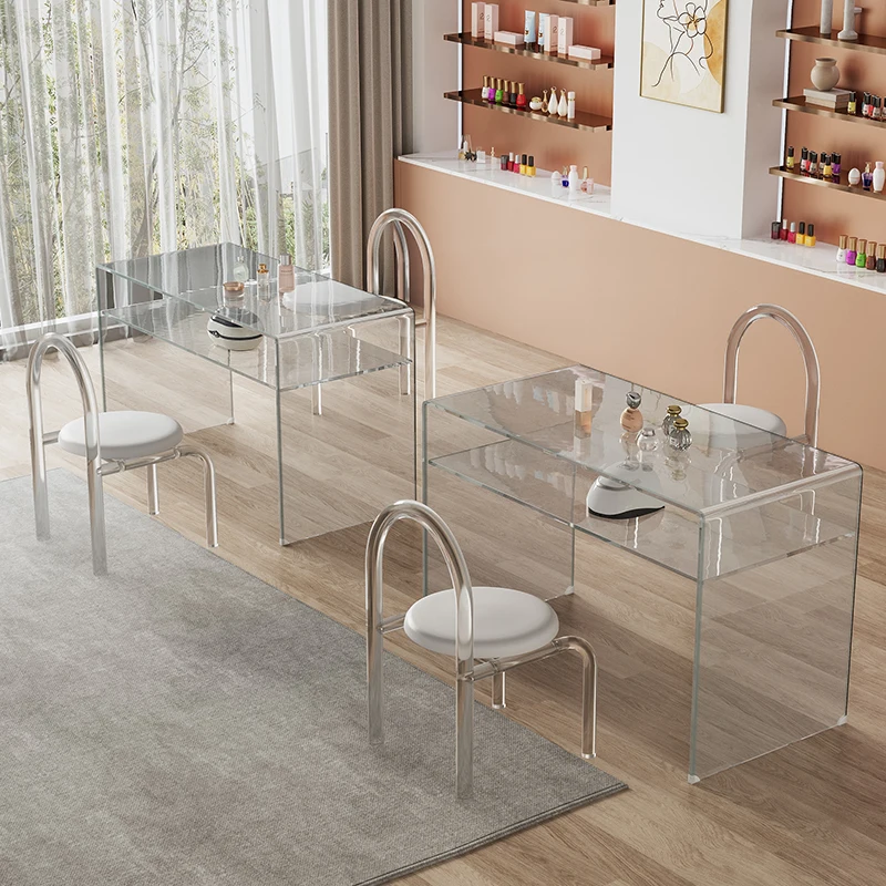 Профессиональный маникюрный стол в салоне красоты, стол для протезирования, Дизайнерский стол для геля для ногтей, Эстетическая мебель для маникюра LJ50MT