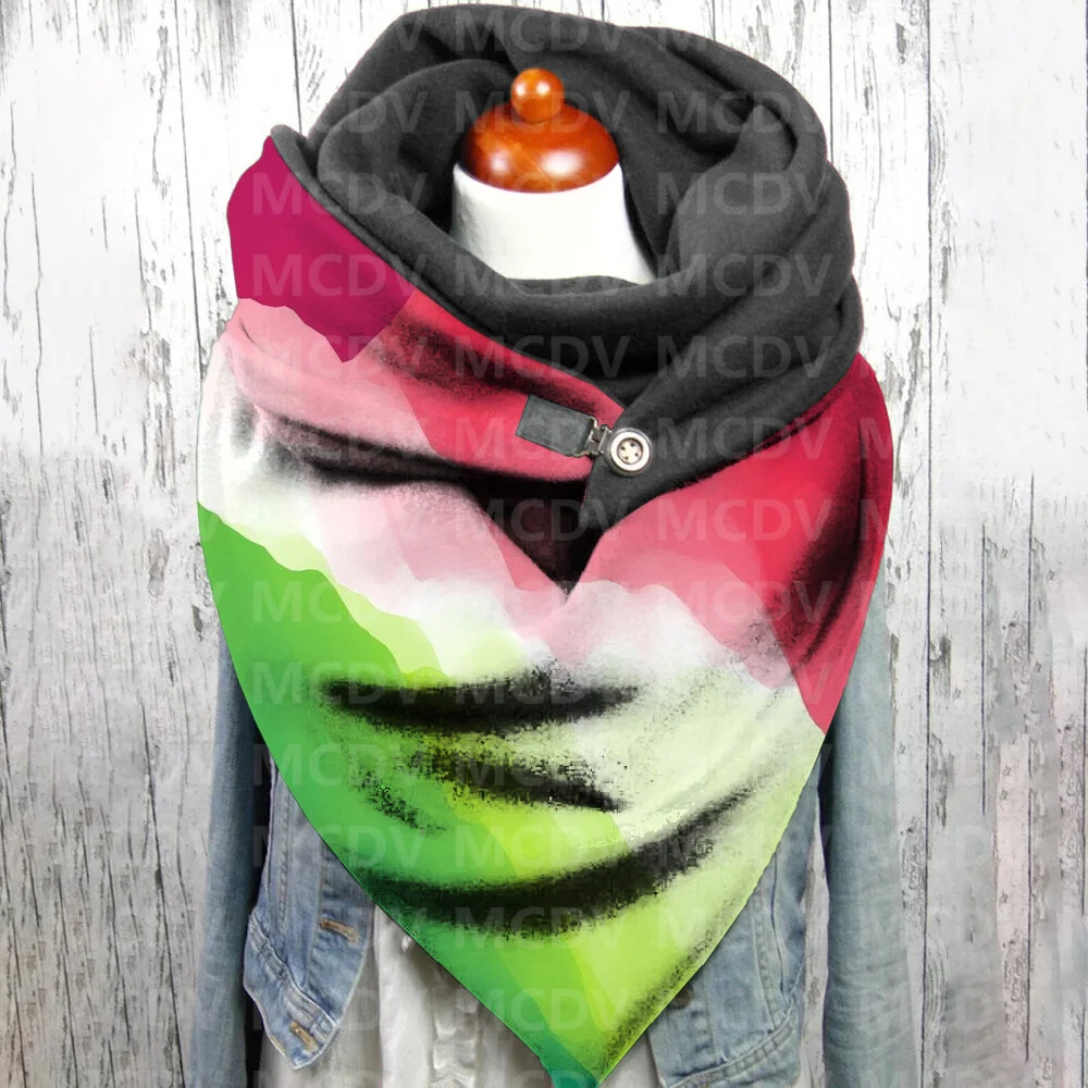 Повседневный шарф и шаль с градиентным 3D принтом для женщин, теплый и удобный шарф 01