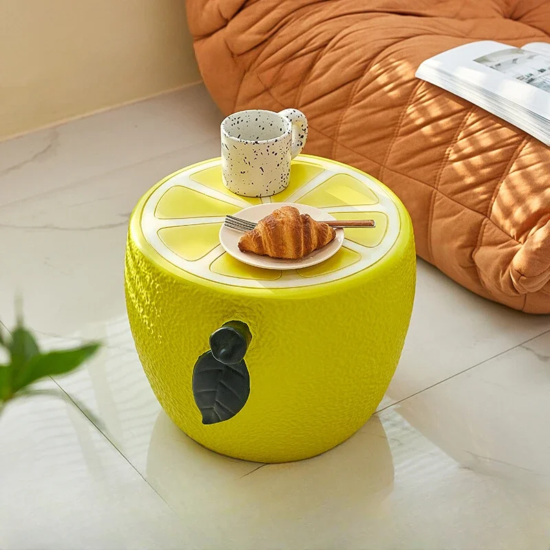 Низкая табуретка для интернет-знаменитостей Lemon, креативный дизайн, Симпатичный табурет для отдыха, табурет для переодевания обуви в маленькой квартире, для дома