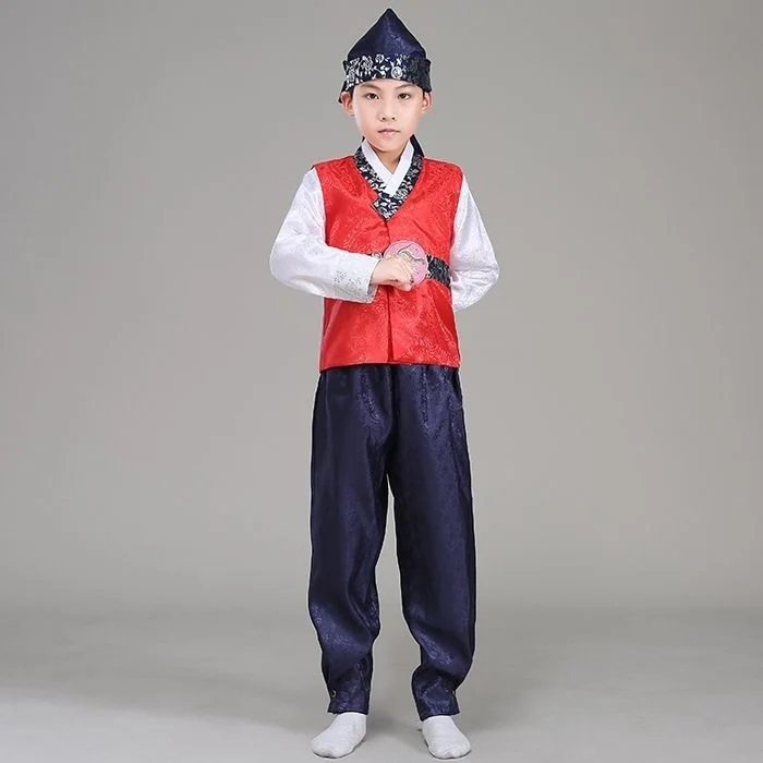 Фотовыставка детских традиционных древних костюмов Ханбок для мальчиков нового бренда, фотосъемка путешествий, корейское этническое представление 1 июня