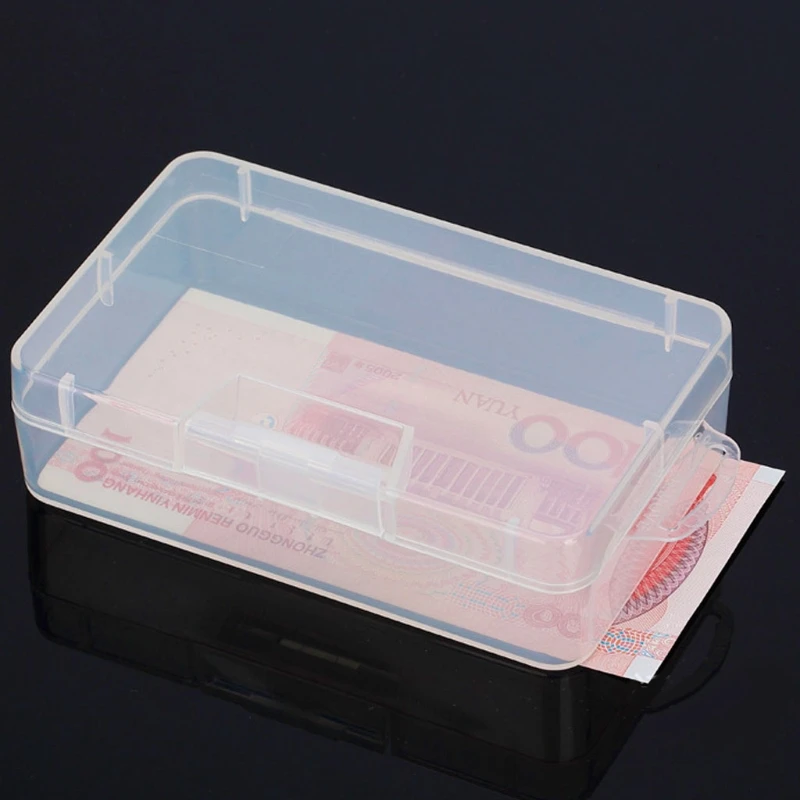 Прямоугольная пластиковая прозрачная коробка для хранения ювелирных деталей контейнер для футляра