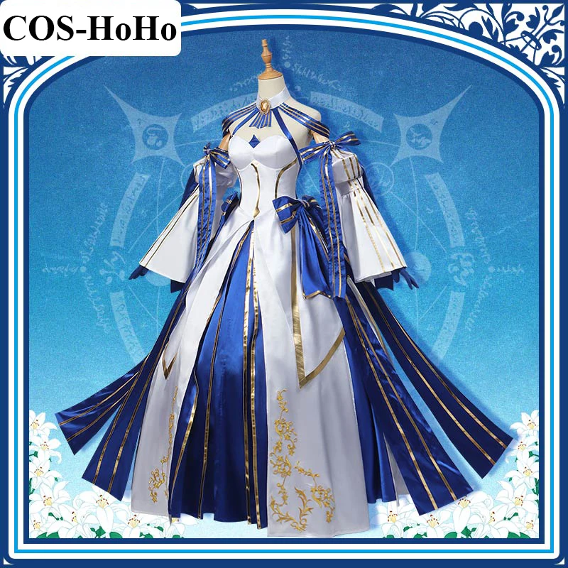 COS-HoHo Аниме Fate / Grand Order FGO Arcueid Princess V3.0 Игровой костюм Элегантная Парадная форма Косплей Костюм для вечеринки на Хэллоуин