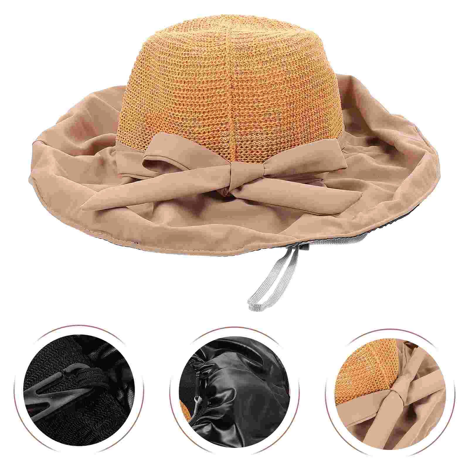 Виниловая панама для вечеринок, Рыбацкие дышащие шляпы от солнца, женские солнцезащитные шляпы для кемпинга, большие карнизы, полиэстеровая шляпка для загара, Мисс Леди, Соломенное лето