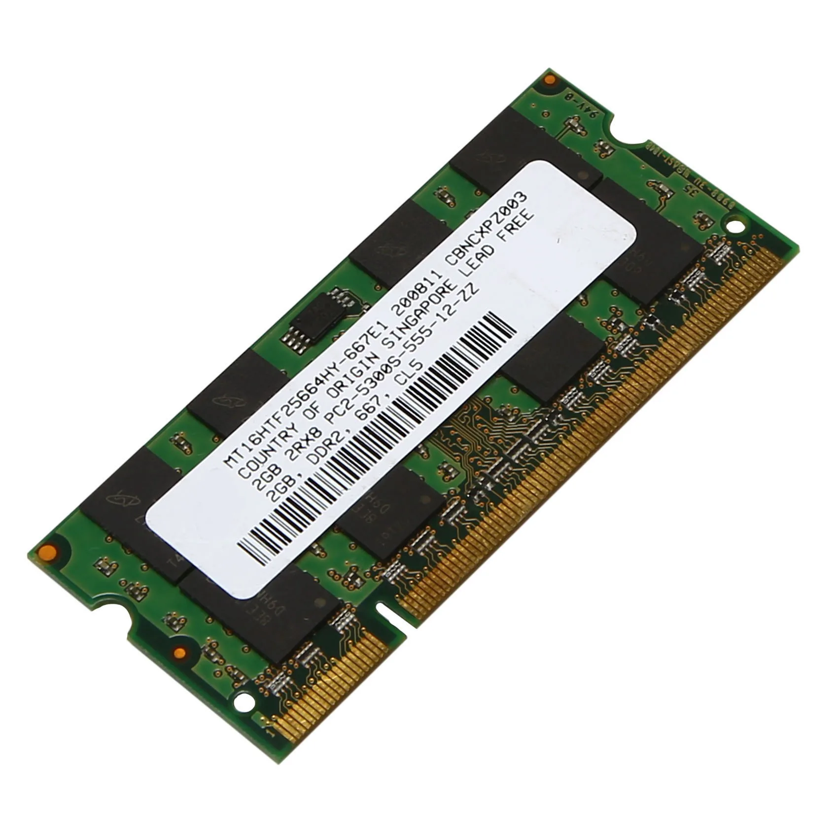 2 ГБ оперативной памяти DDR2 667 МГц PC2 5300 Оперативная память ноутбука Memoria 1.8 V 200PIN SODIMM для Intel AMD