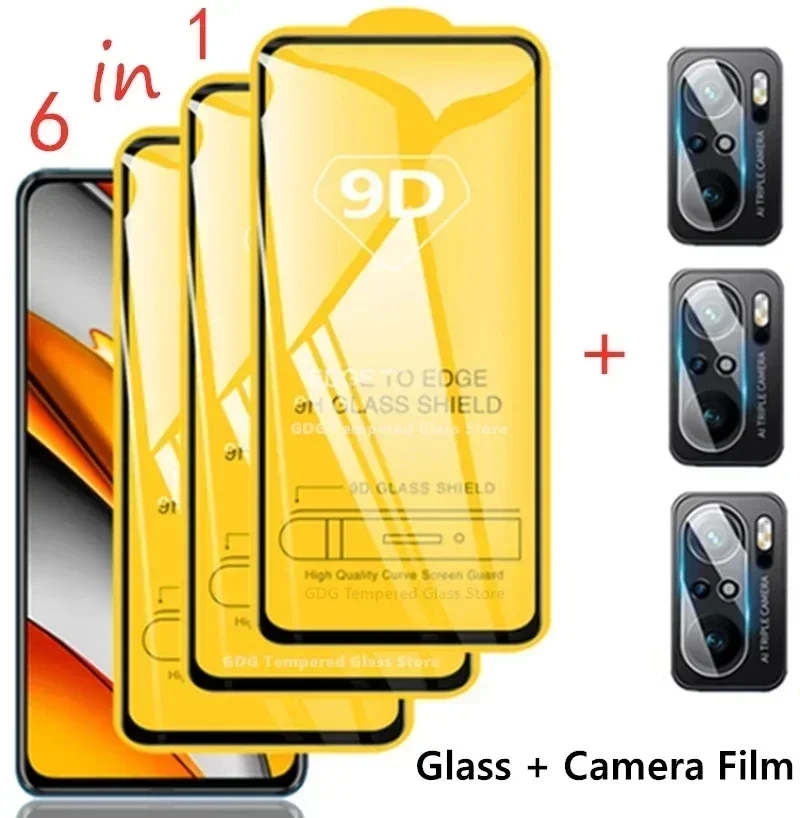 9D Защитное Стекло для Xiaomi Redmi Note 10 8 9 Pro Note10 9s 10s 5G Защитные Пленки для камеры Poco X3 Pro NFC F3 M3 GT