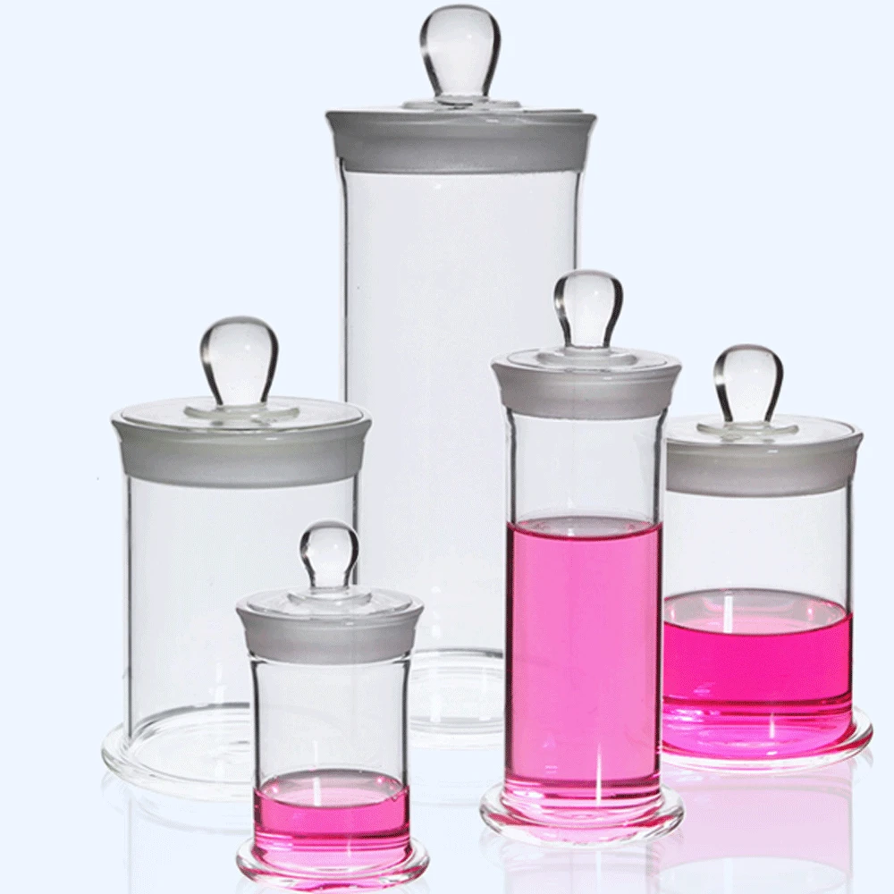 Демонстрация образцов из боросиликатного стекла Для хранения образцов сухофруктов, чая, бутылки для хранения Лабораторной посуды Химический эксперимент