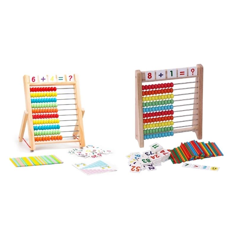 Деревянная математическая игрушка Abacus со 100 счетными бусинками, обучающие игры для дошкольников и учащихся начальной школы