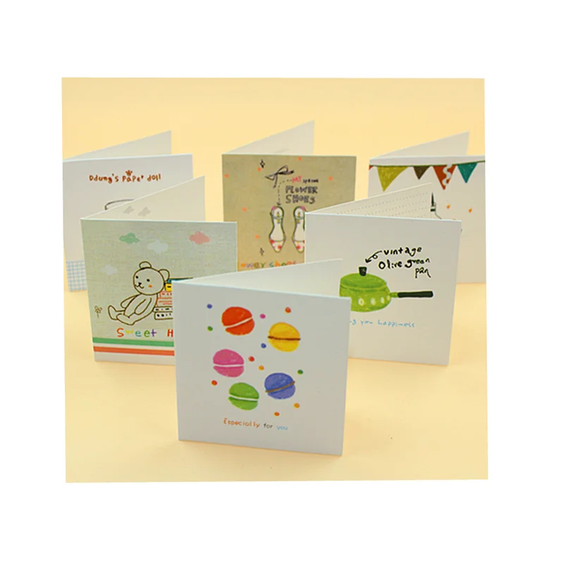 Оптовая продажа 168 комплектов мини-открыток с конвертами, поздравительных открыток, складных креативных открыток для оформления подарков на День рождения, почтовых открыток