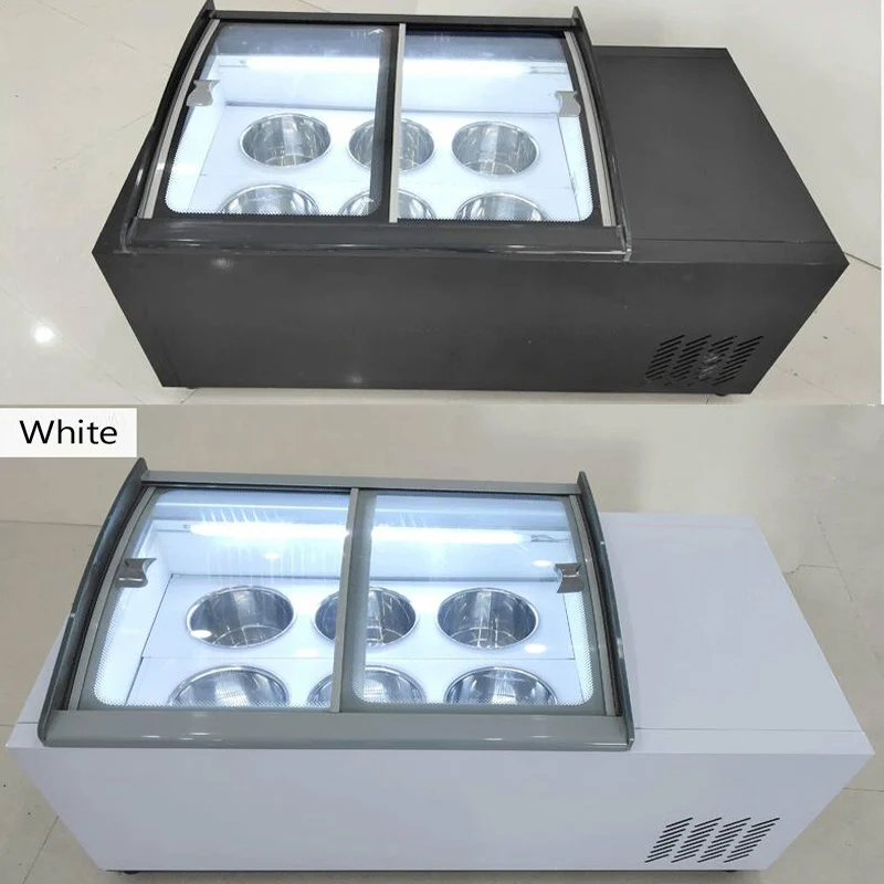 6 Кастрюль Холодильная Витрина Витрина для тортов с Мороженым Морозильные Камеры Витрина для пекарни