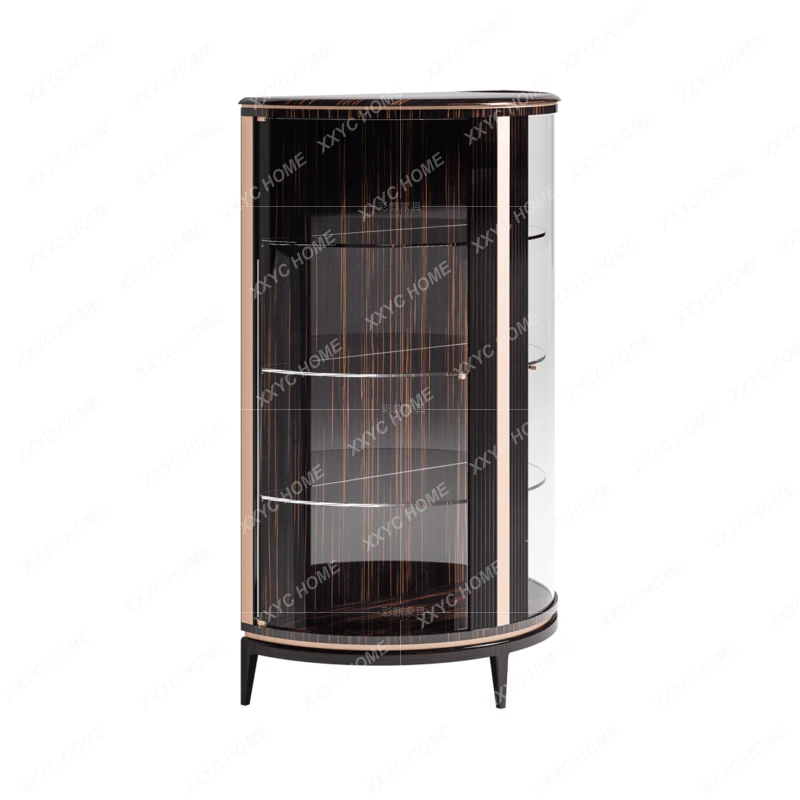 Шкаф с изогнутой стеклянной дверью В комплекте с простым роскошным витринным шкафом для гостиной