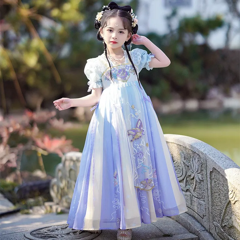 Традиционный китайский костюм Феи для девочек, новогодний наряд для девочки, платье Hanfu, детская одежда для выступлений в китайском стиле, косплей