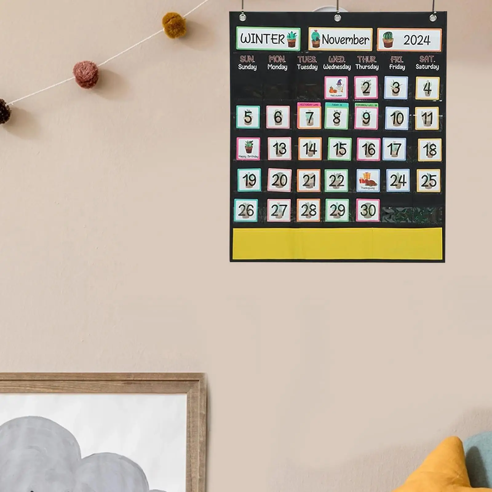 Календарь Карманный календарь для обучения детей, полный ежемесячный учебный календарь, Организованный в классе График для дома