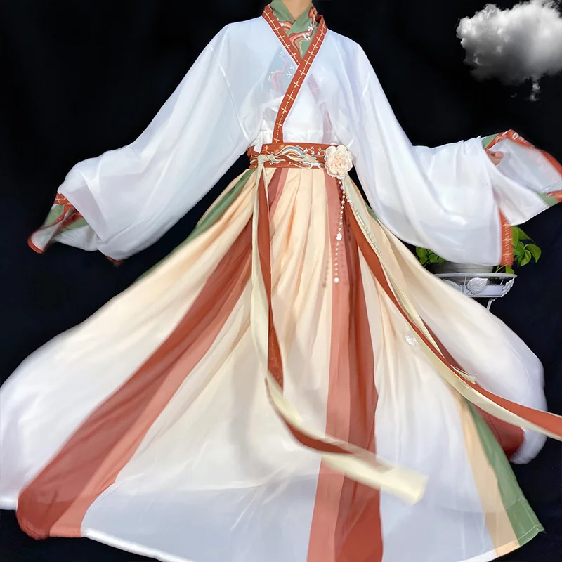 Древнекитайское традиционное платье Hanfu, белые комплекты Hanfu, парная одежда для пары, Косплей на Хэллоуин, Восточный танец Для мужчин