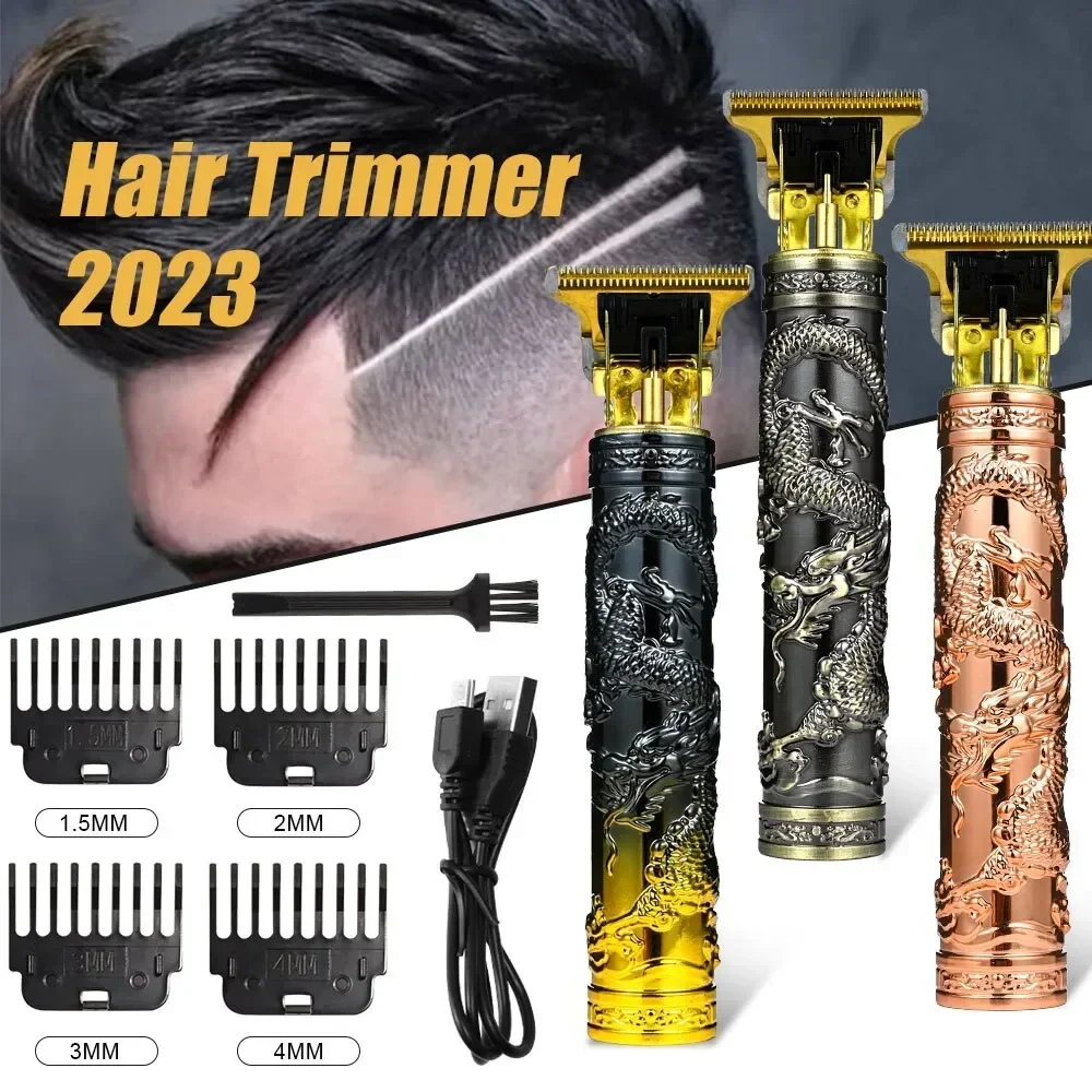 2023 Новый Винтажный Электрический Аккумуляторный станок для стрижки волос T9, Профессиональный Парикмахерский Триммер для мужчин, Машинка для стрижки волос, Бритва, Зажигалка для бороды,