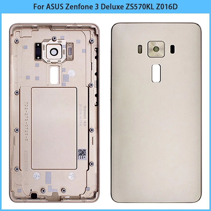 Новый Задний Корпус Для ASUS Zenfone 3 Deluxe ZS570KL Z016D Задняя Крышка Батарейного Отсека Металлическая Дверца Запасная Часть С Боковой Кнопкой