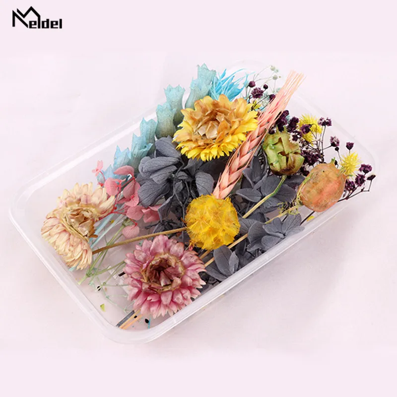 1 коробка сухих цветов сушеные растения ароматическая свеча процесс изготовления подвески-ожерелья из свечей сухоцветы материалы для поделок
