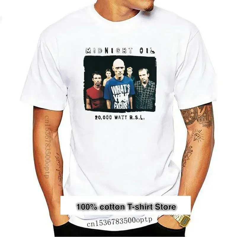 Camiseta de manga corta para hombre, camisa de moda de 20000 vatios, RSL, Midnight Oil, talla grande: S-3XL, 2021