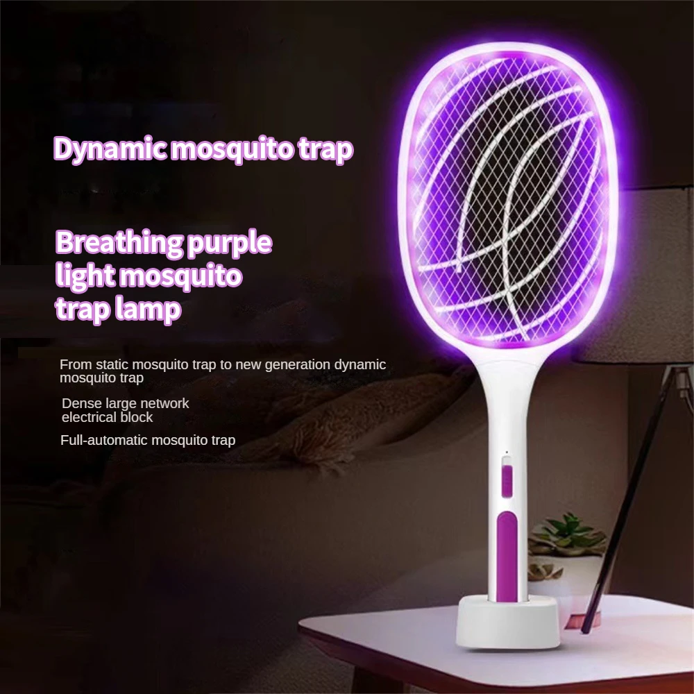 Два в одном, 10 светодиодных ламп-ловушек для уничтожения комаров, 3000 В, Электрическая ловушка для насекомых, USB Перезаряжаемая Летняя мухобойка, ловушка для мух-насекомых