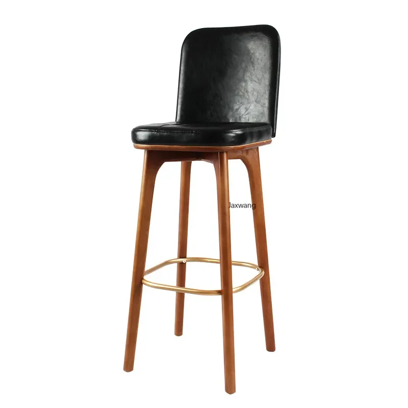 Скандинавские барные стулья, барные стулья, Американский Высокий табурет, Барные стулья из кованого железа, Современные минималистичные Барные кресла из кожи Chiar U