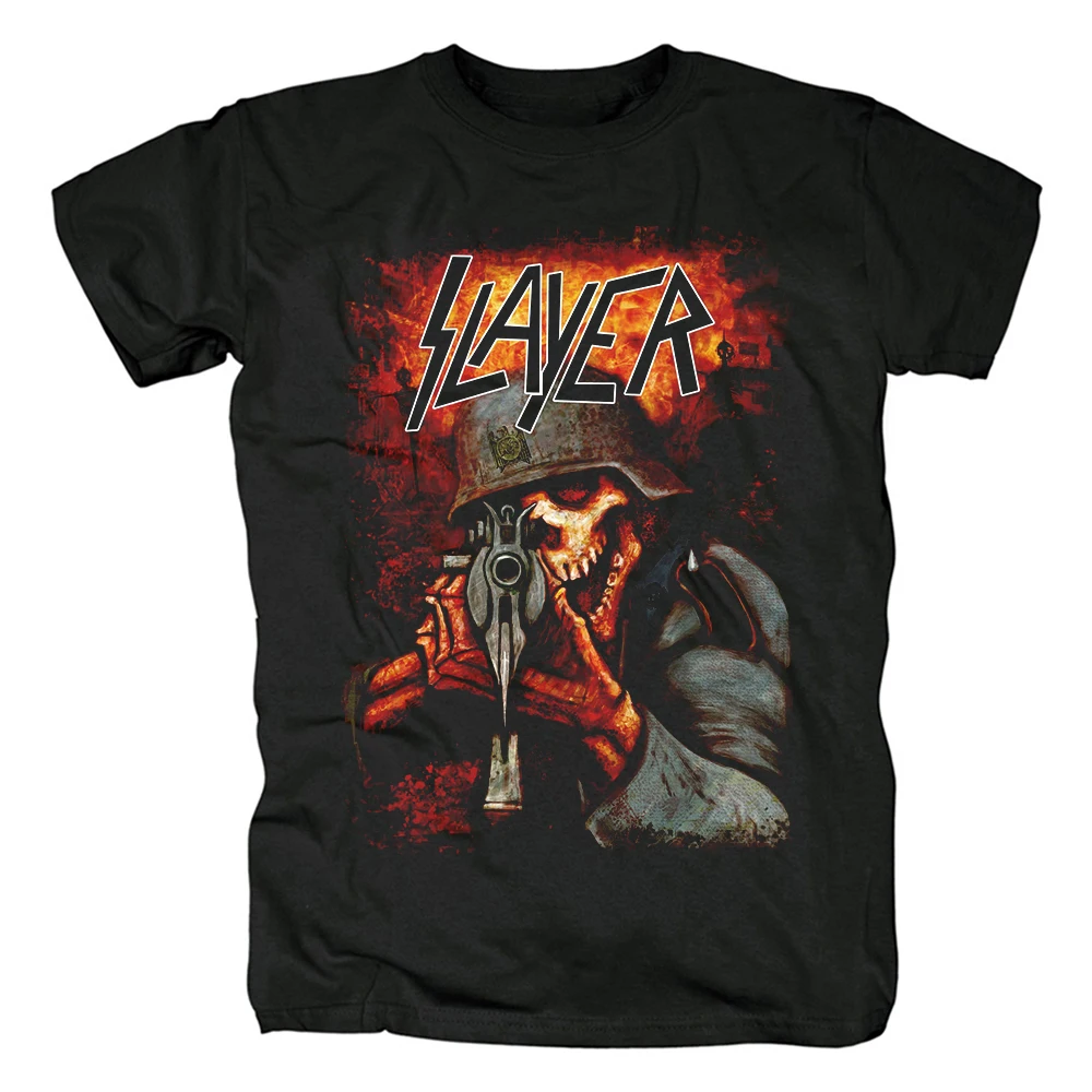 Zombie Panda 9 Дизайнов, черная металлическая футболка Slayer, уличная одежда, футболка Унисекс
