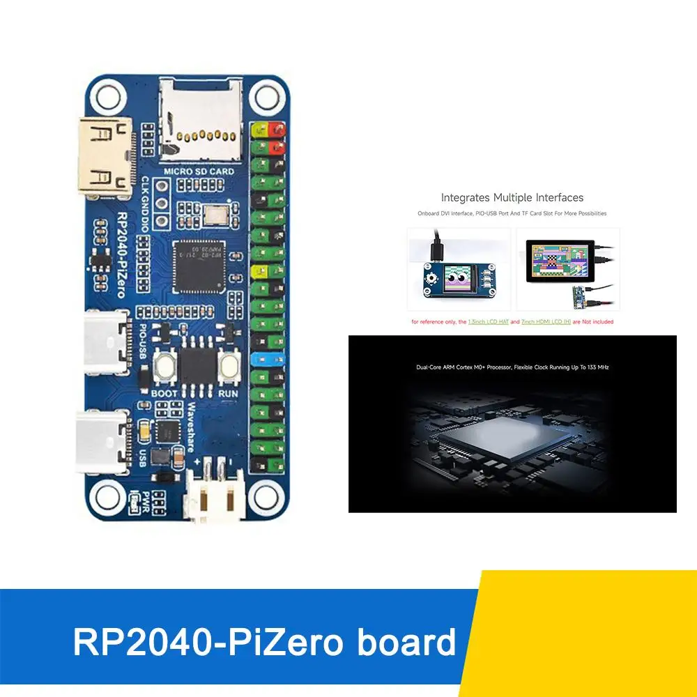 Новая Плата разработки для двухъядерного процессора Raspberry Pi PICO RP2040-PiZero RP2040, Совместимого с Raspberry Pi GPIO Inte Q6Y8