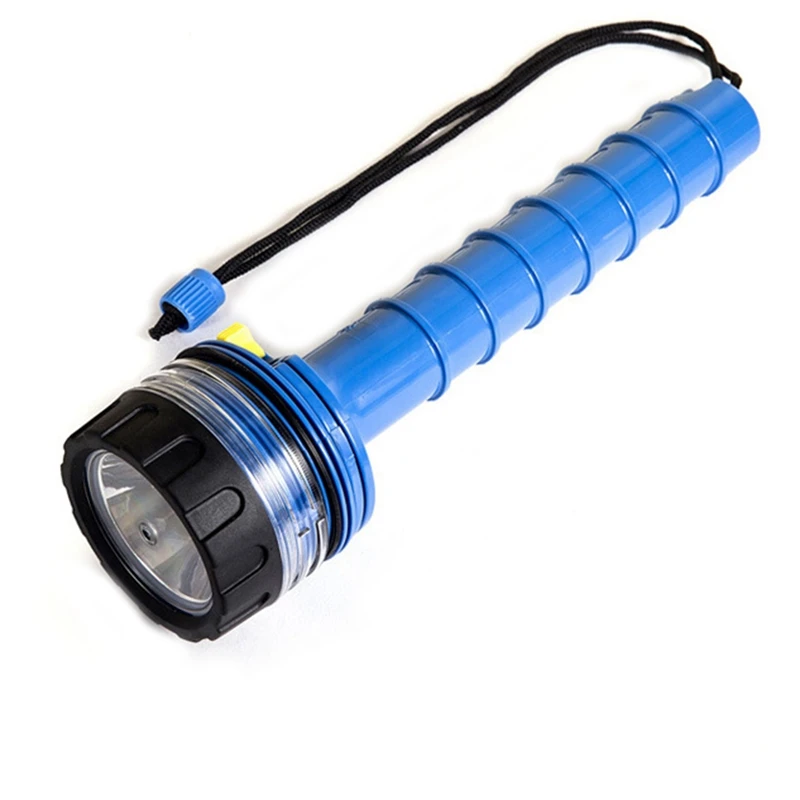 Фонарь для подводного плавания Подводный водонепроницаемый светодиодный фонарь для дайвинга Long Shot Salvage Light Профессиональный мощный фонарик, синий