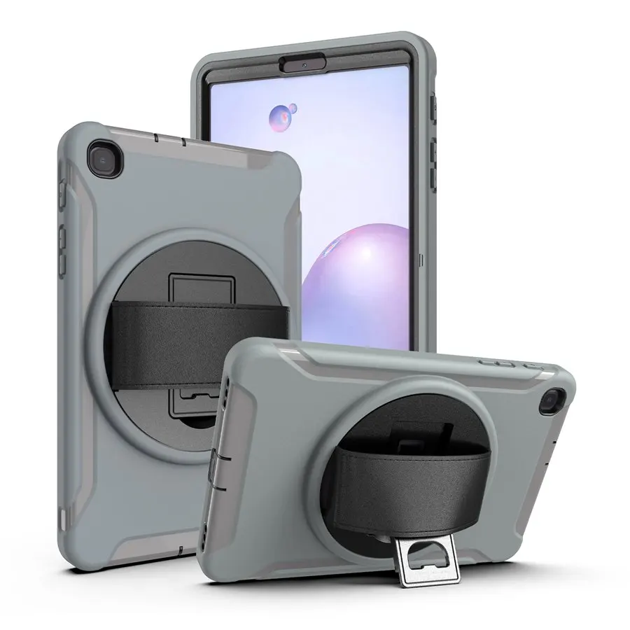 Ударопрочный Прочный чехол с поворотной подставкой на 360 °/ Ремешком для рук/ встроенной защитной пленкой для Samsung Galaxy Tab A 8.4