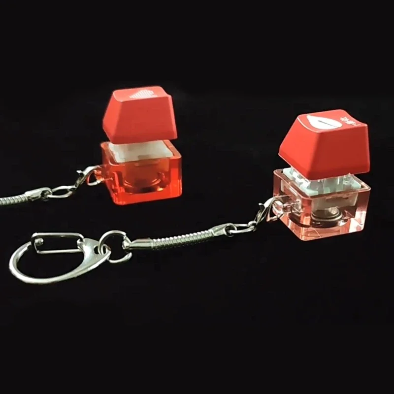 RGB Светящийся персонализированный красный сердечный колпачок для ключей Механические переключатели клавиатуры Тестер Нажатия Звукового брелка