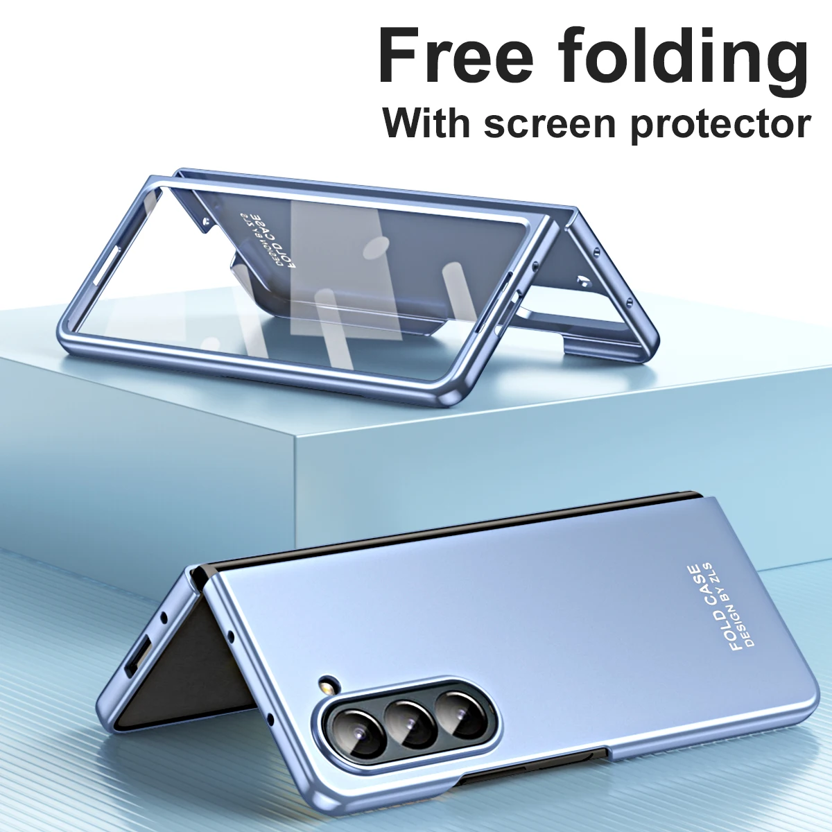 Премиум матовый Складной Чехол с защитой От отпечатков Пальцев Для Samsung Galaxy Z Fold 5 5G Galaxy Z Fold5 с Защитной пленкой Для Экрана