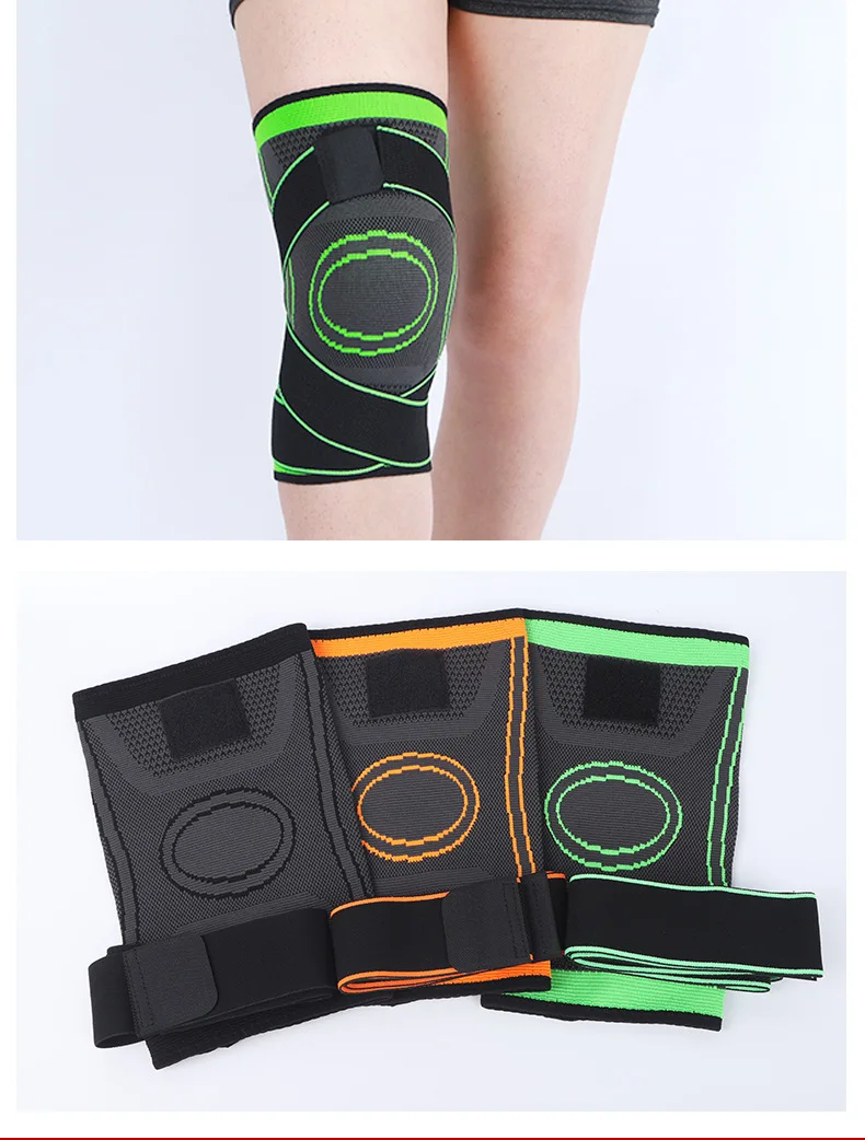 Спортивный ремень для защиты колена Защита колена компрессионное вязание Бег Альпинизм Фитнес Защита колена