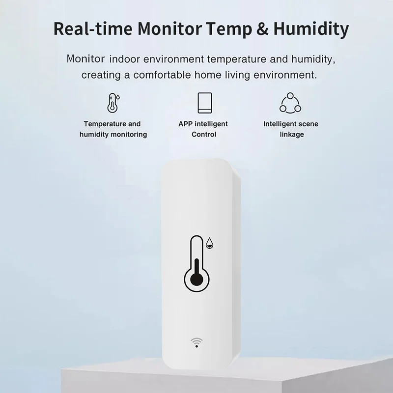 Приложение Tuya Беспроводной гигрометр для помещений, термометр, WIFI, датчик температуры и влажности, Интеллектуальная жизнеобеспечение, Google Assistant
