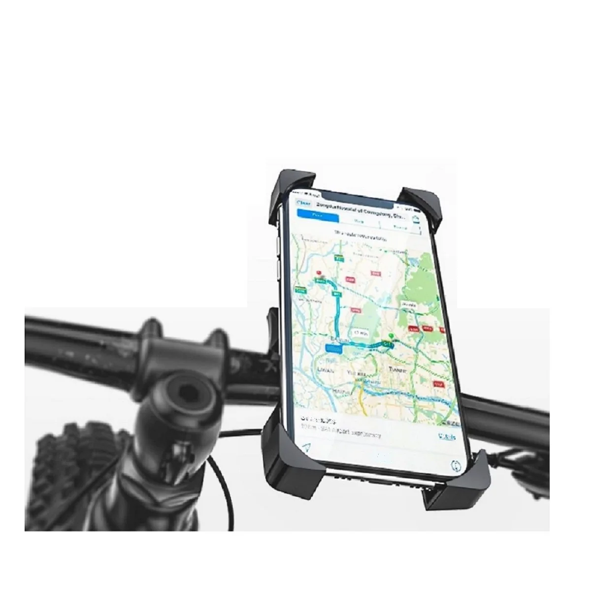 для Oppo Realme 8S 5G (2021) Автоматическая поддержка рулей велосипедов и мотоциклов -черный