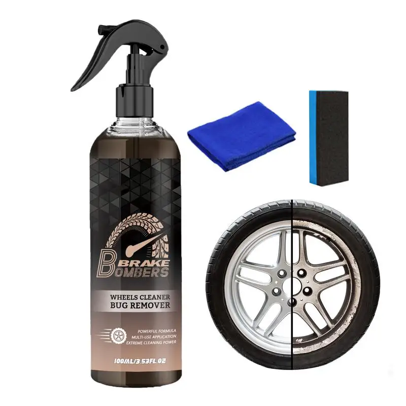 Спрей для очистки колесных дисков Мощный автомобильный спрей для покрытия колес Портативный Очиститель обода от влаги солей кислот