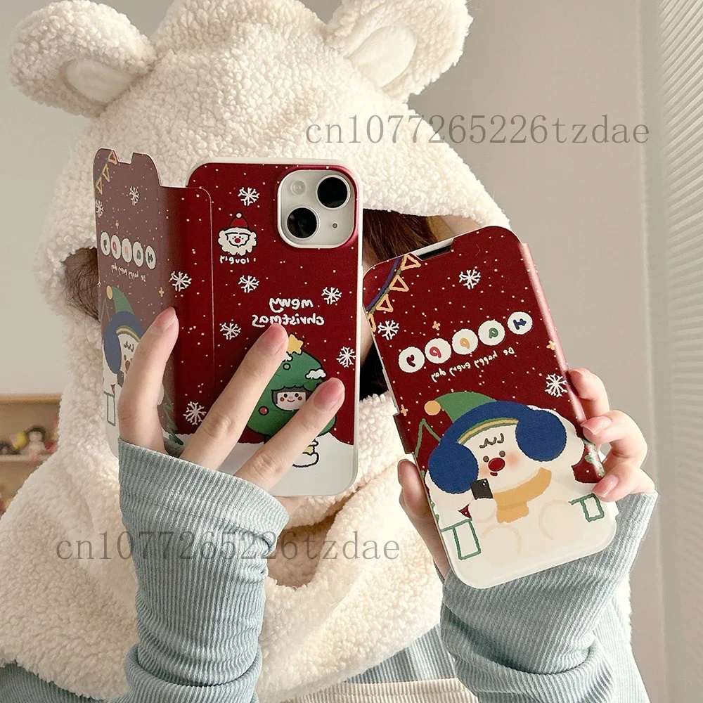 С Рождеством Христовым, снеговик, Рождественская елка, противоскользящий чехол для телефона для Iphone 11 12 13 14 15 Pro Max XS XR, модный подарок Ins