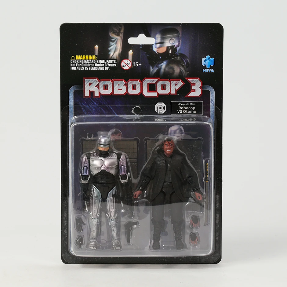 Hiya Toys ROBOCOP 3: Робокоп ПРОТИВ Отомо, изысканная мини-фигурка в масштабе 1: 18, 4 дюйма