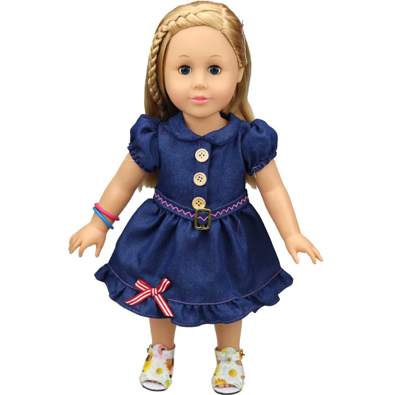 Аксессуары для кукол, платье с меховым воротником, повседневный костюм для американской куклы ростом 45 см и куклы New born